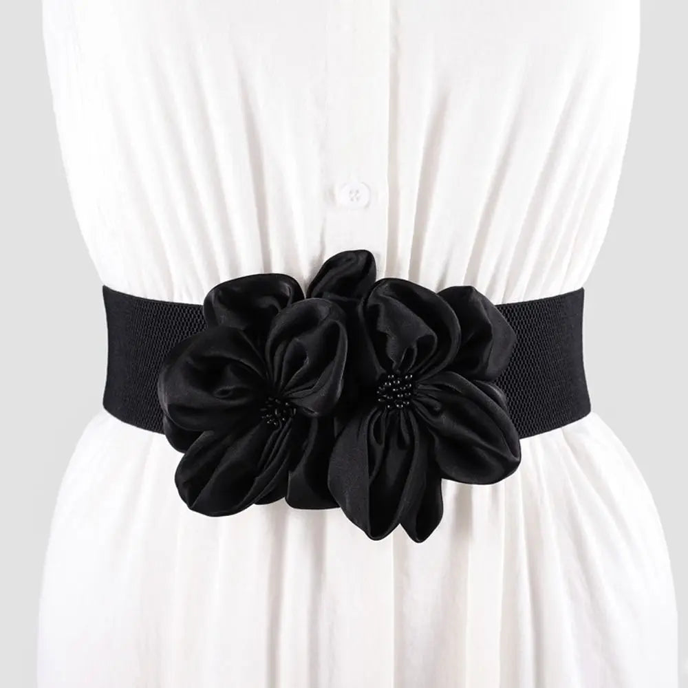 Women Fashion Floral Wide Elastic Belt (FREE SHIPPING)