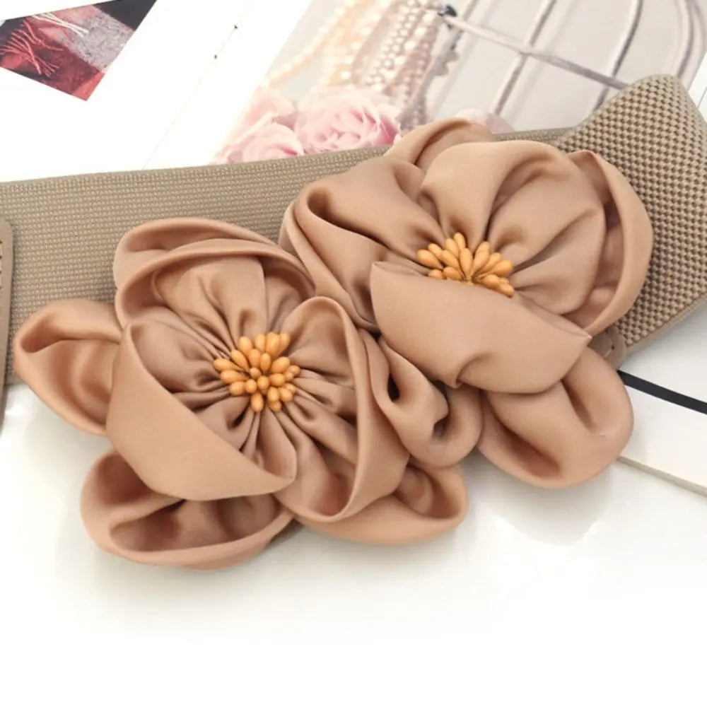 Women Fashion Floral Wide Elastic Belt (FREE SHIPPING)