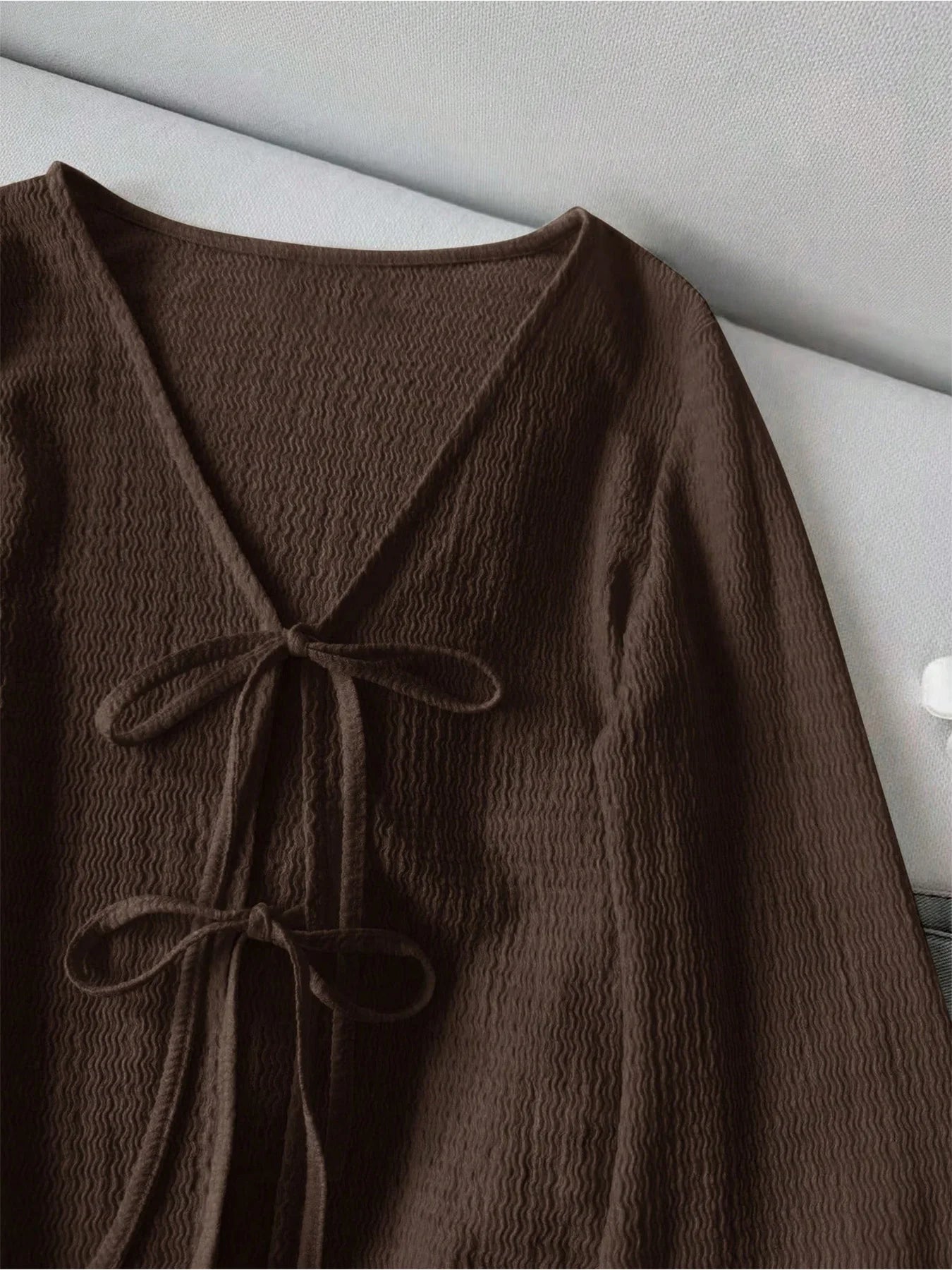 Flared Sleeve with thin lace up cardigan jacket (FREE SHIPPING)
