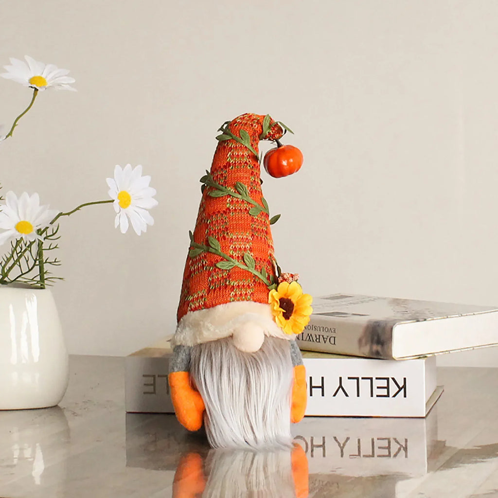 Fall Gnome Pumpkin Maple Sunflower Harvest