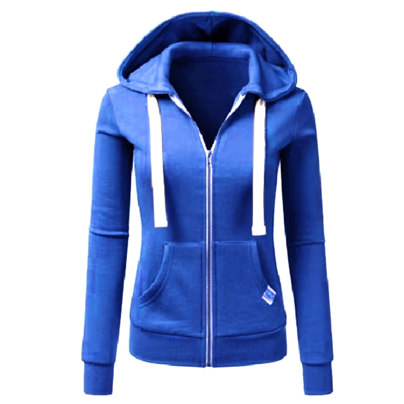 Women's Zip-Up Hoodie – Lightweight, Versatile & Street-Style Ready