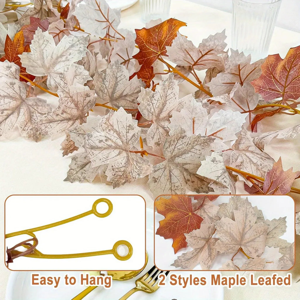 Artificial Fall Maples Leaves Garland