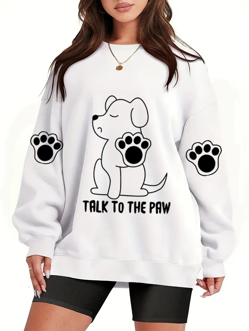 Women's Dog & Highland Cow Graphic Sweatshirt – Cozy, Cute & Animal-Lover Approved