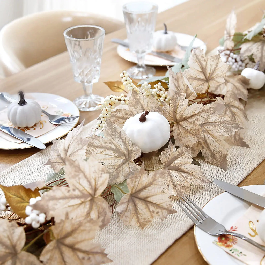 1.75m Maple Leaf Pumpkin Berry garland - Thanksgiving Harvest decoration