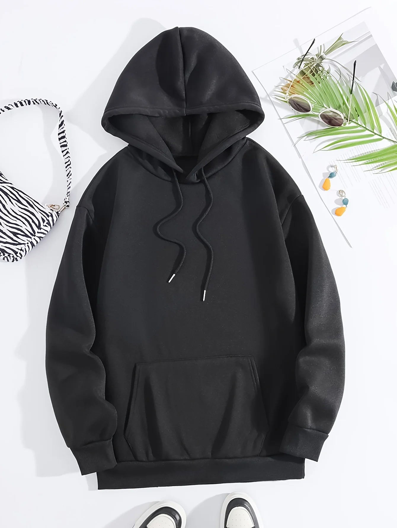 Western Chic Cowgirl Hoodie Long Sleeve Pullover Sweatshirt with Hood Embroidered Cowboy Hat and Boot Casual  Relaxed Fit
