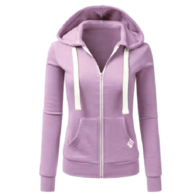 Women's Zip-Up Hoodie – Lightweight, Versatile & Street-Style Ready