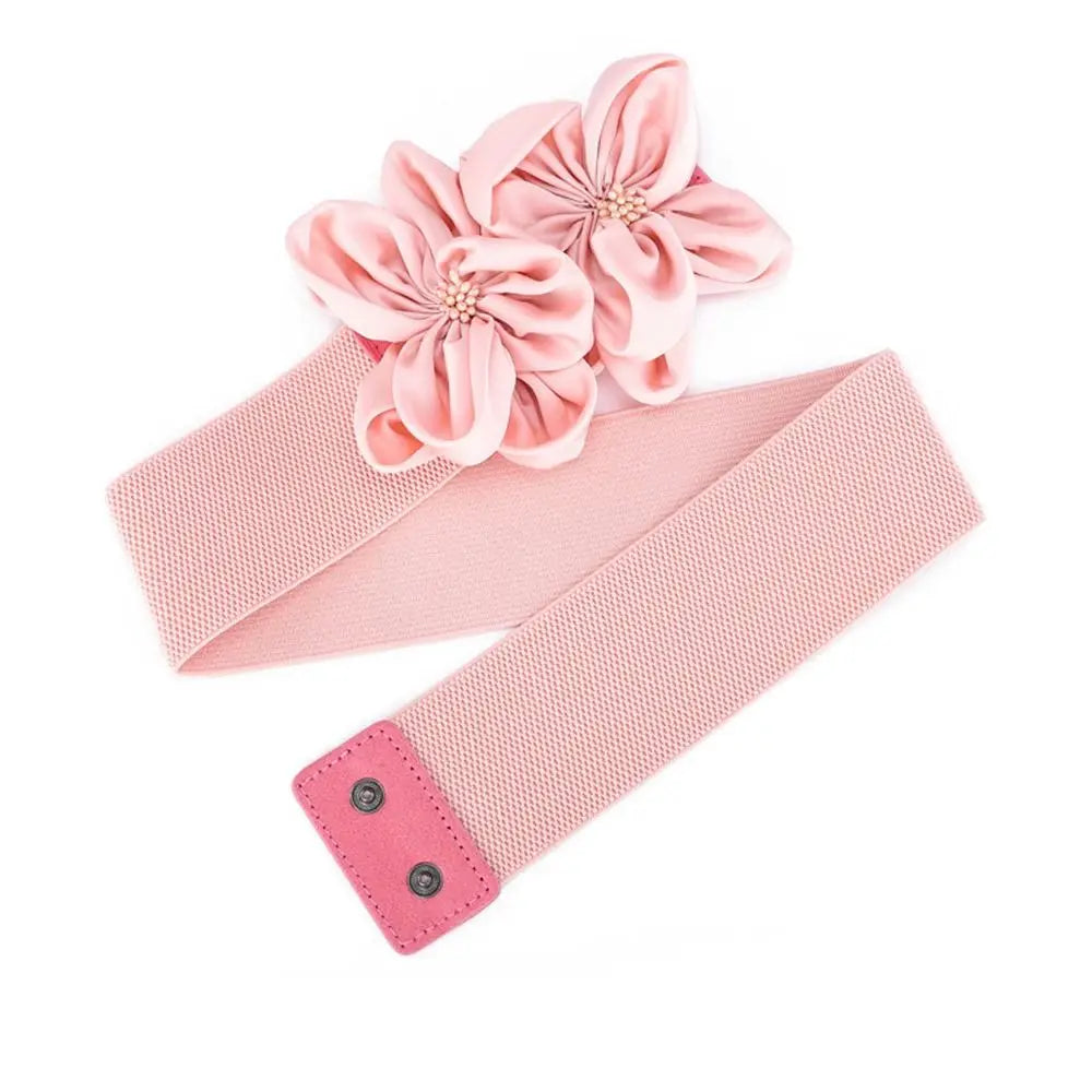 Women Fashion Floral Wide Elastic Belt (FREE SHIPPING)