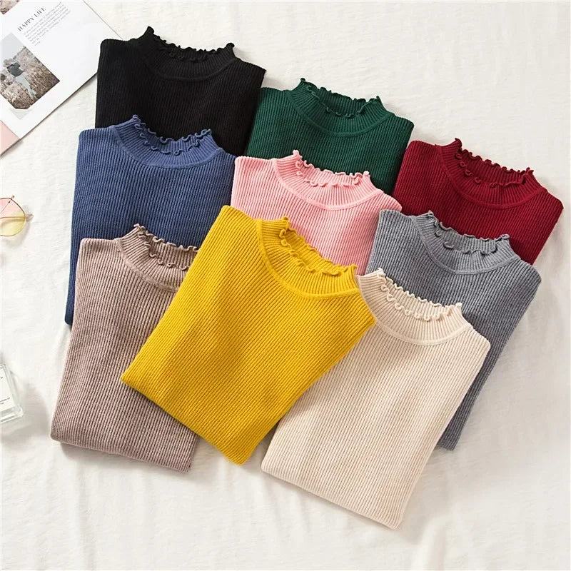 Autumn/Winter Basic Women's Mock Neck Pullovers (FREE SHIPPING)