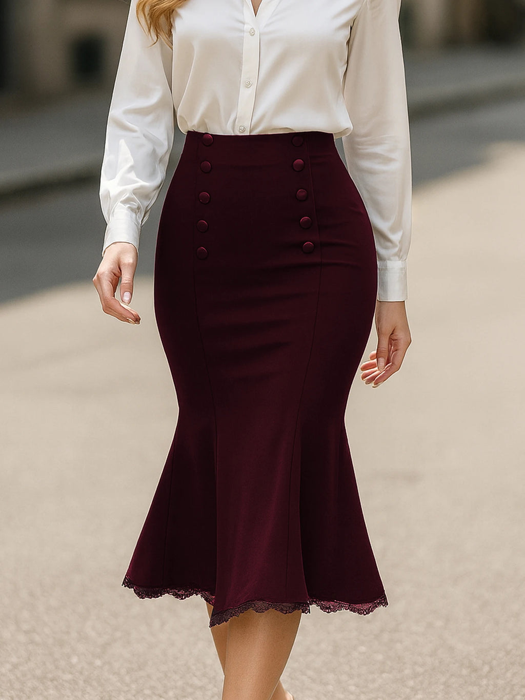 Women's Wear to Work, Pencil, Lace, Mermaid Skirt (FREE SHIPPING)