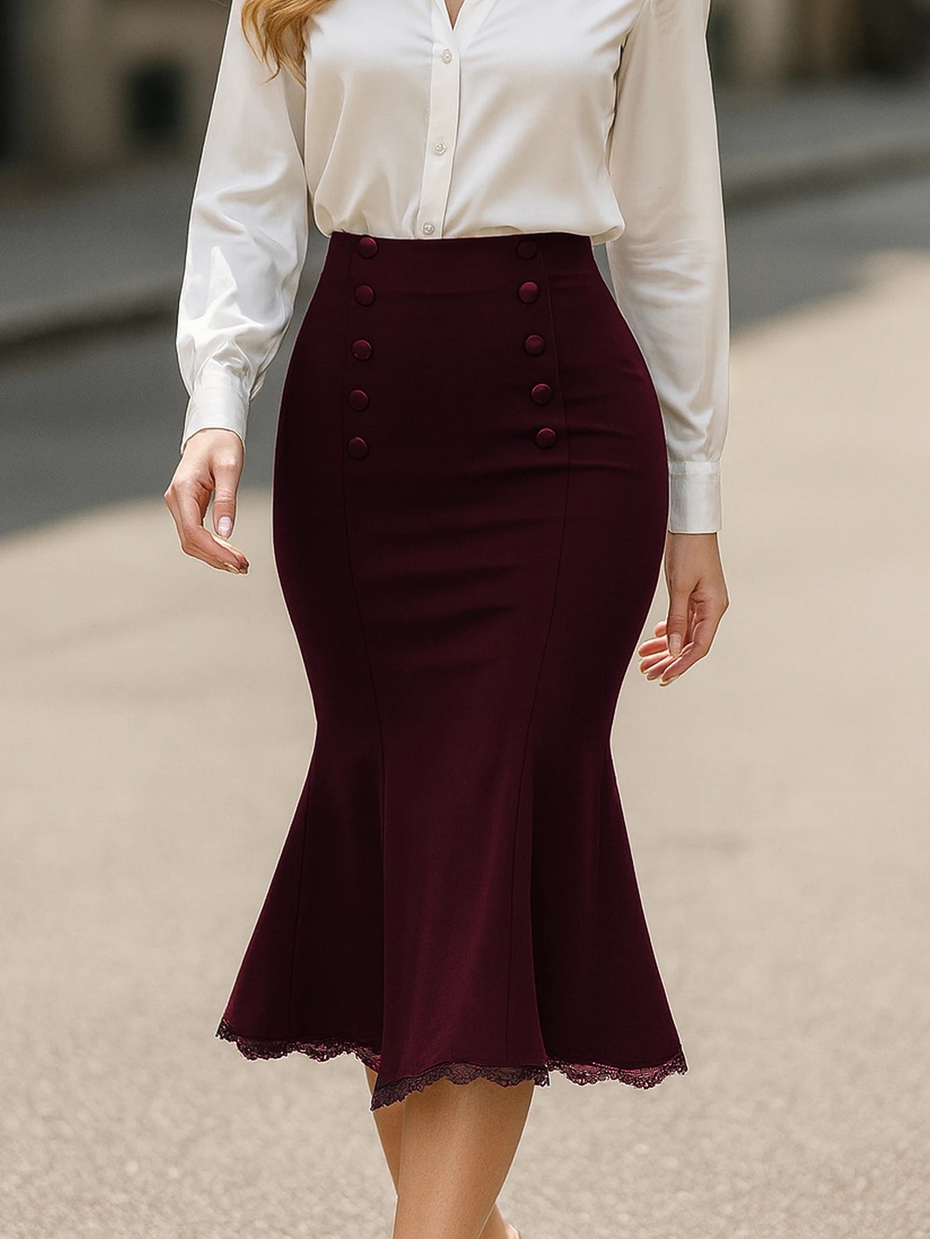 Women's Wear to Work, Pencil, Lace, Mermaid Skirt (FREE SHIPPING)