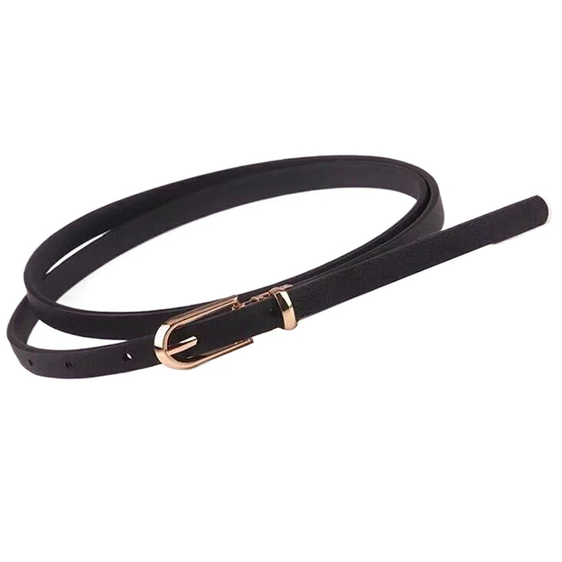 Women's Thin Pin Buckle Belt – Adjustable, Slim Waistband for Dresses & Jeans
