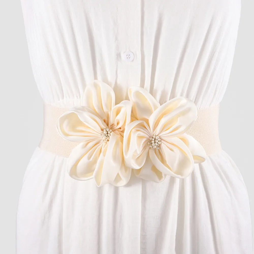 Women Fashion Floral Wide Elastic Belt (FREE SHIPPING)