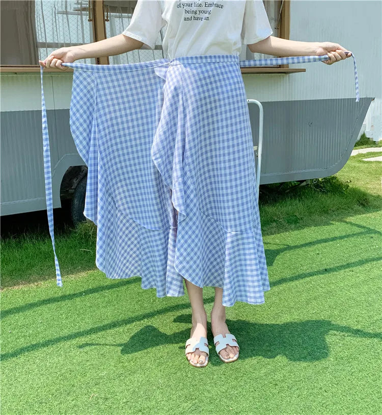 Summer Beach Skirt for Women Floral Print Gown