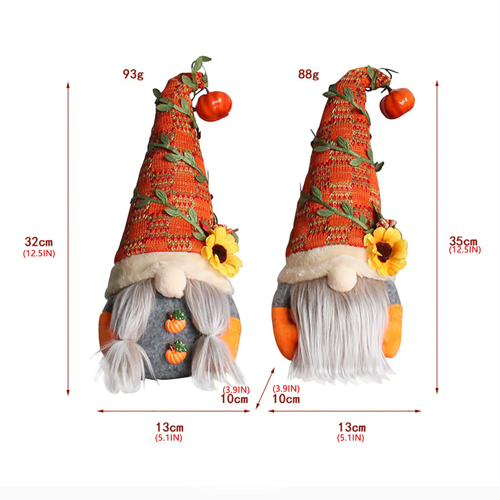 Fall Gnome Pumpkin Maple Sunflower Harvest