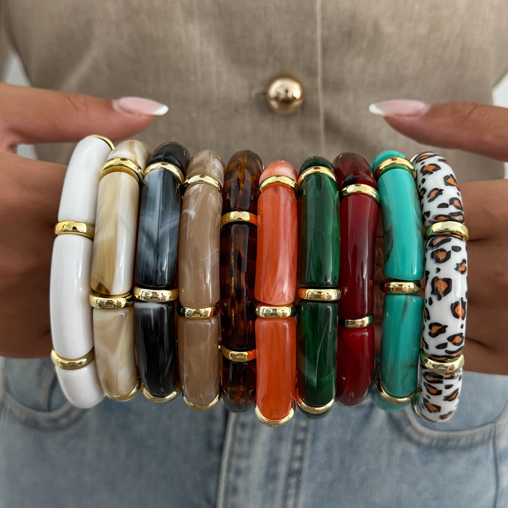 Bohemian Beaded Elastic Bangle Bracelet 10 colors (FREE SHIPPING)