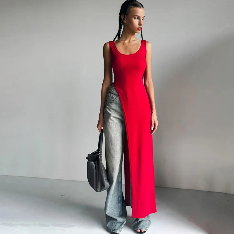 Sexy Side High Split Midi Dress (FREE SHIPPING)