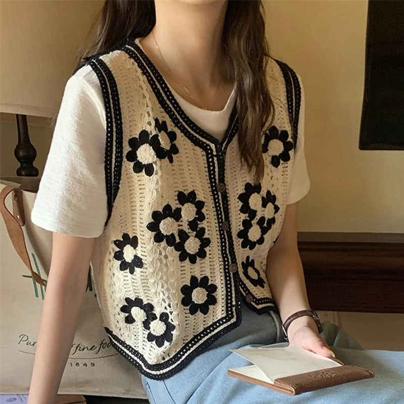 Daisy Crochet Vest for Women (FREE SHIPPING)