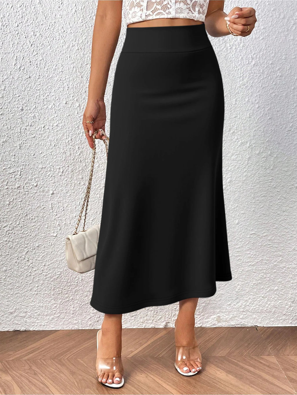 Women's High‑Waisted Mermaid Flared Hem Skirt (FREE SHIPPING)