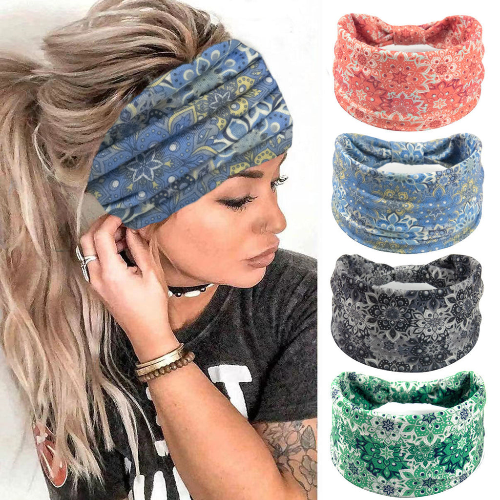 Bohemian Printed Headscarf – Unisex Sports & Yoga Hair Band | 5 Prints