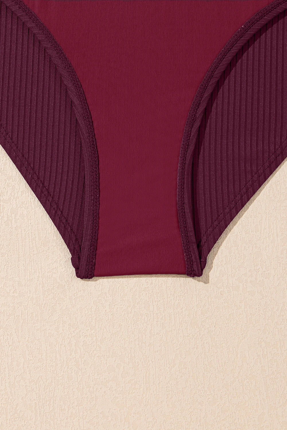 Solid Ribbed Knit Tankini & Skort Swim Set