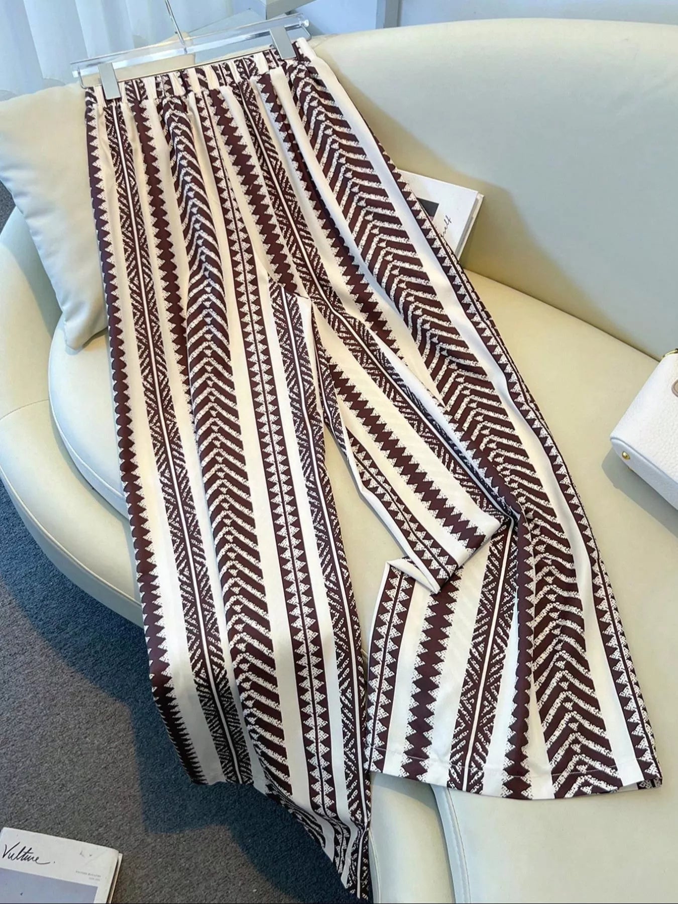 Boho Print Wide Leg Pants