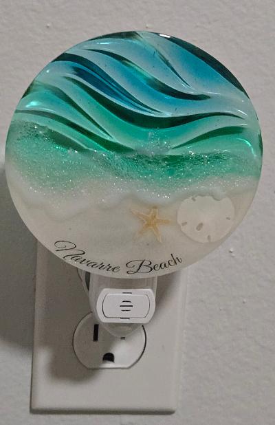Handmade Resin Night Light, automatic light sensing