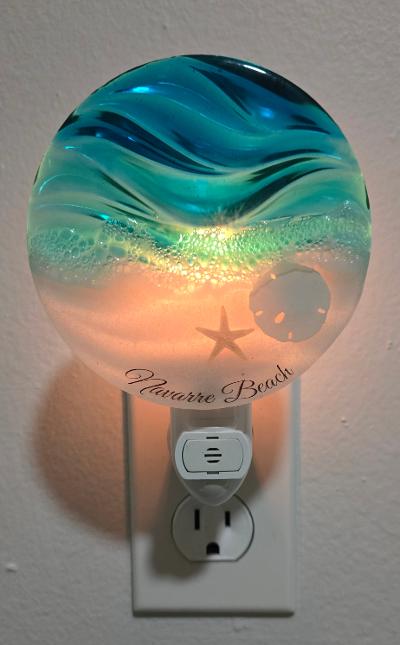 Handmade Resin Night Light, automatic light sensing